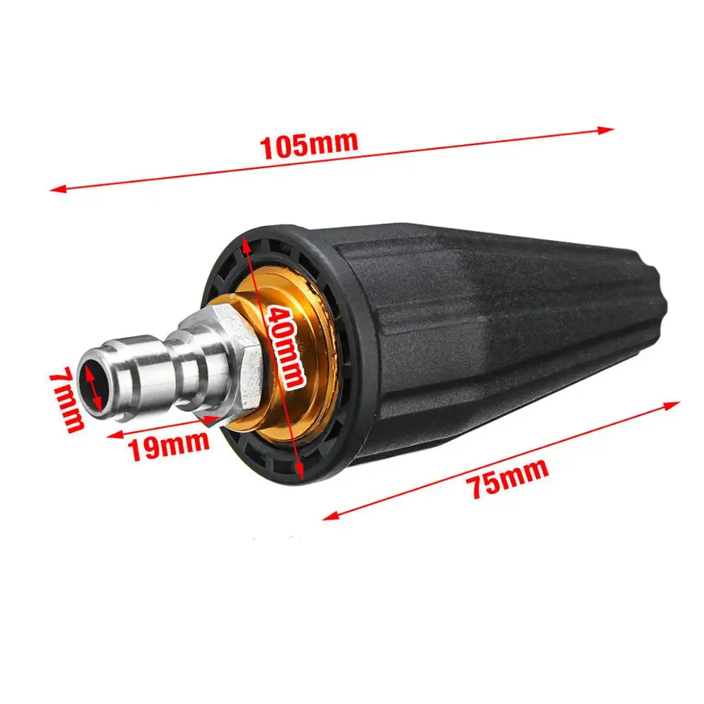 

7mm High Pressure Washer Rotating Turbo Nozzle 3600PSI 1/4 Inch Quick Connect