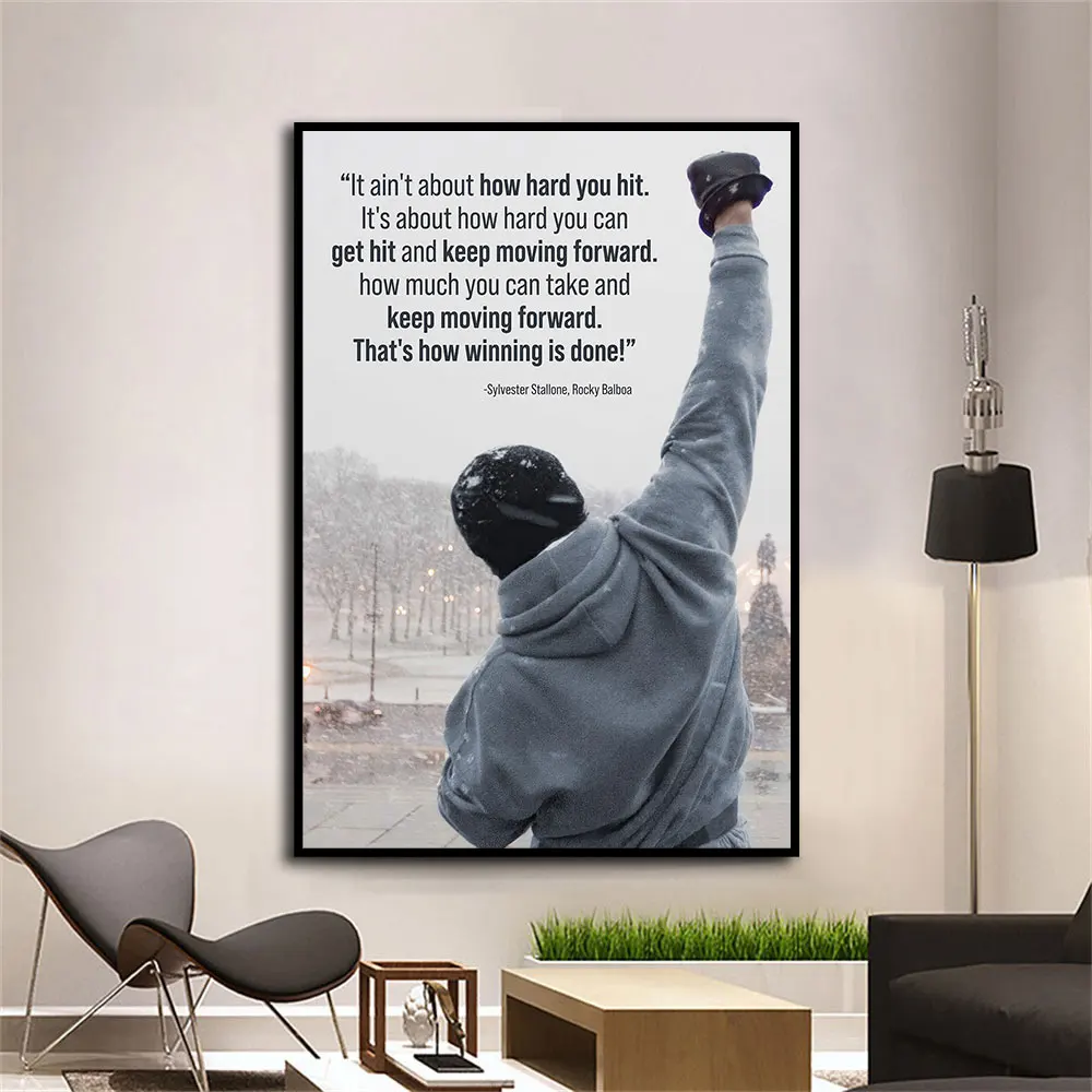

Rocky Balboa Poster Classic Movie Custom and Prints Wall Art Canvas Fitness Posters and Prints for Living Room Home Decor