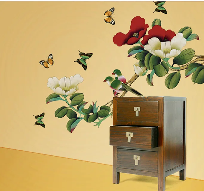 

Hot Large FGN Butterfly Wall Stickers Bedroom Sofa Living Room Background Wall Stickers 3D Art Mural