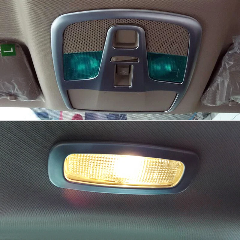 

Fit for Suzuki SX4 S-Cross 2017-2021 Car Accessories Interior Decoration ABS Chrome Front Rear Roof Reading Lamp Cover Trim 1Set