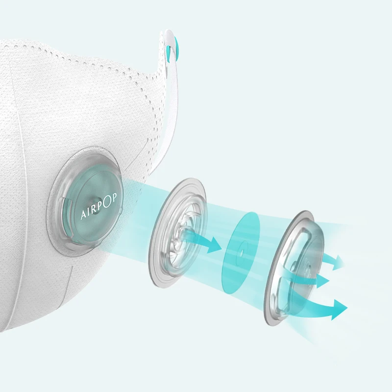 Маска для лица Xiaomi AirPOP 98.2% PM 2 5 4 шт. с вентиляционным клапаном долговечная