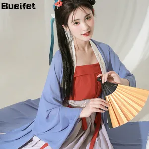 Костюм ханьфу в старинном китайском стиле, костюм Тан, сказочное платье, традиционный винтажный костюм принцессы для народных танцев, косплей, одежда для представлений