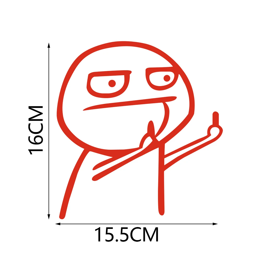 1 шт. авто автомобиль мультфильм JDM смешной средний палец Светоотражающая