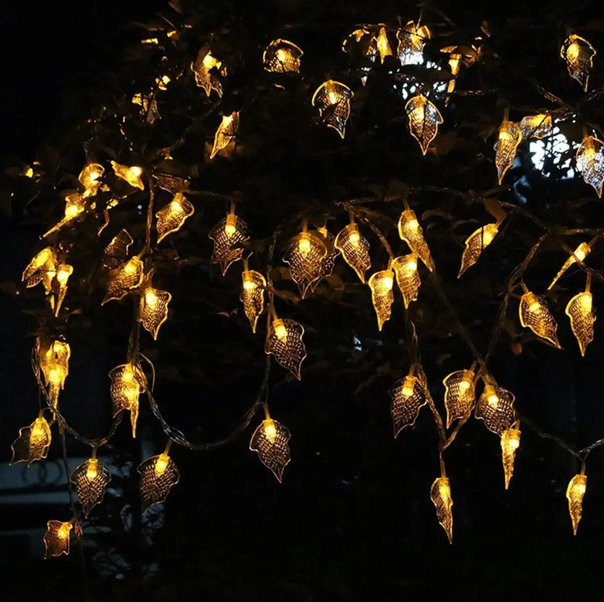 

Led small color lamp string outdoor waterproof lamp string outdoor leaf lamp