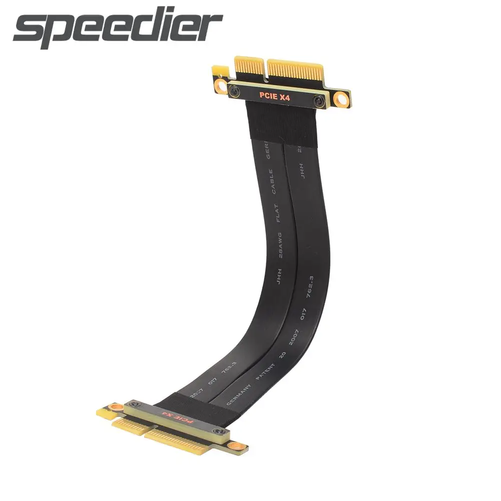 

Райзер PCIe 3,0 X4 папа к X4 папа удлинители Высокоскоростная передача TX RX сигнала прямой Райзер удлинитель адаптер PCI-E 4X