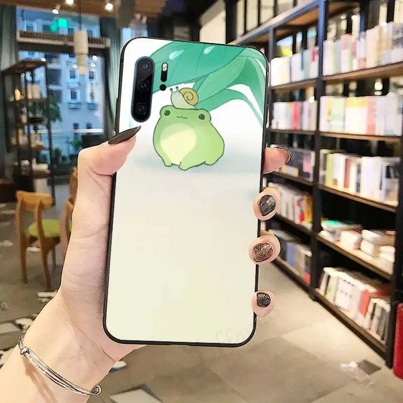 

CARTOON Frog Phone Case Funda For Huawei P9 P10 P20 P30 Lite 2016 2017 2019 plus pro P smart