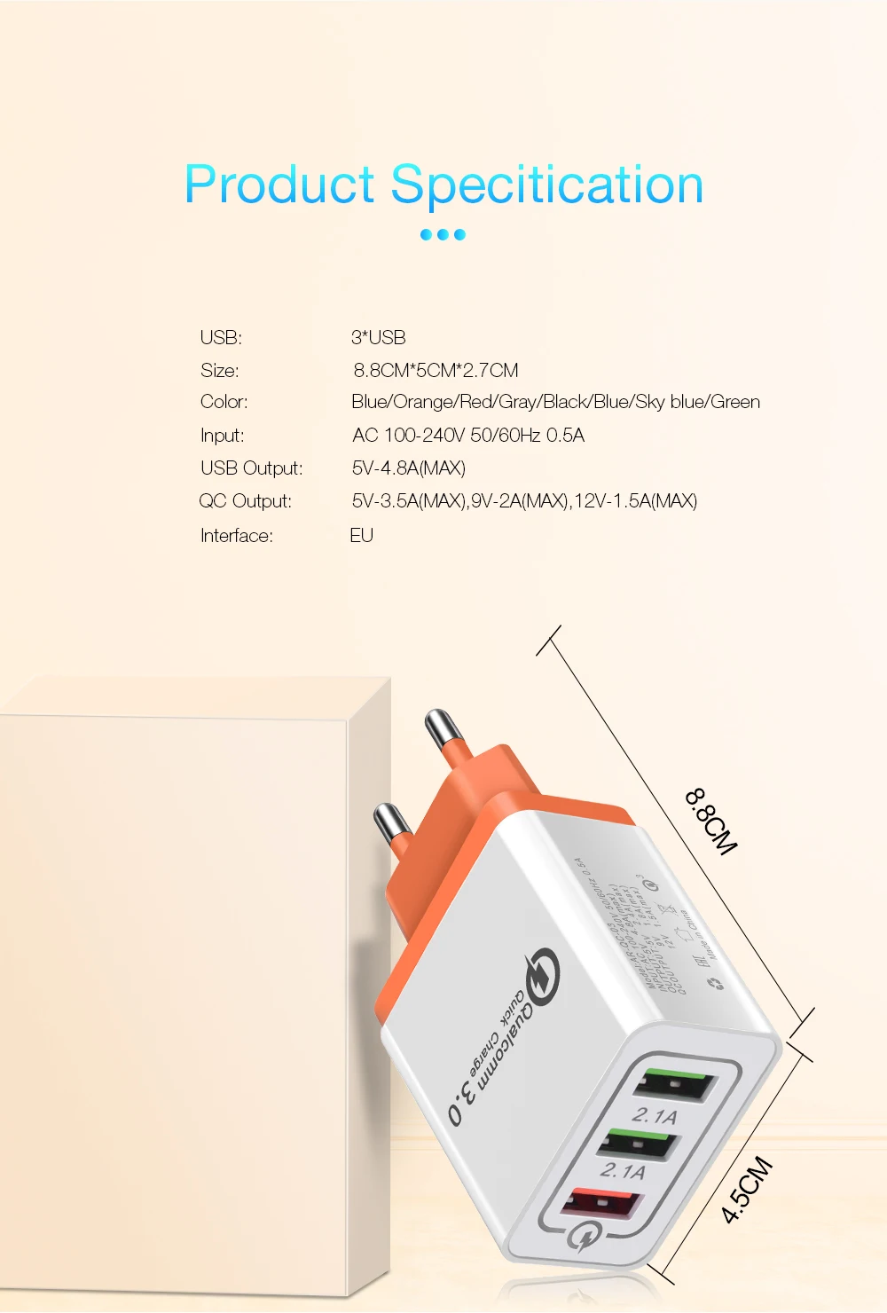 QC 3,0 5V 3A USB зарядное устройство Быстрая зарядка 3,0 адаптер быстрой зарядки 3 USB зарядное устройство для мобильного телефона iphone XR XS Max X 7 8 зарядное устройство s