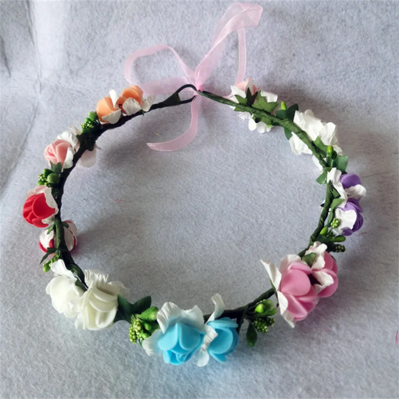 1 шт. Женская Очаровательная тиара с цветами свадебные цветочные повязки на