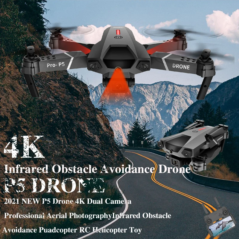 Квадрокоптер P5 с двойной камерой ПДУ и препятствиями|Радиоуправляемые