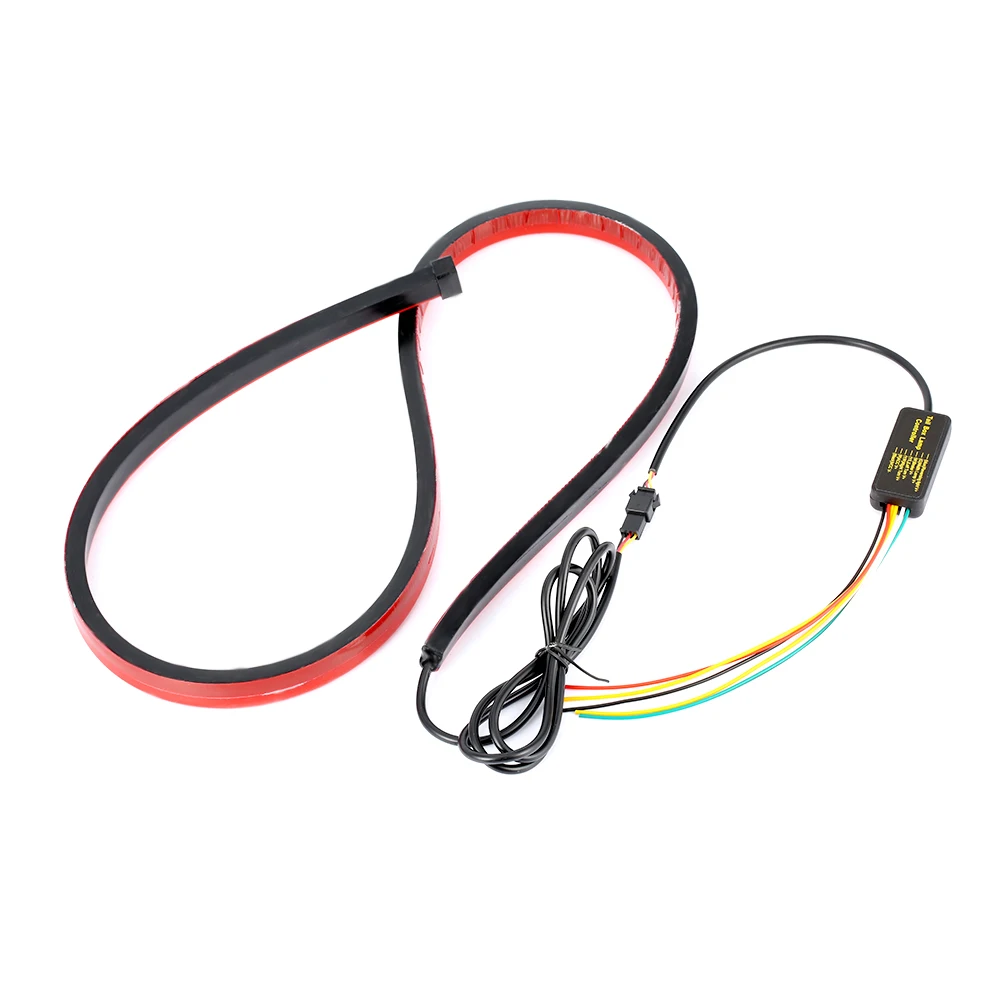 100cm Car Styling High Rear Additional Stop Lights With Turn Signal Running Light Unverisal Auto Brake Flexible LED Strips | Автомобили и