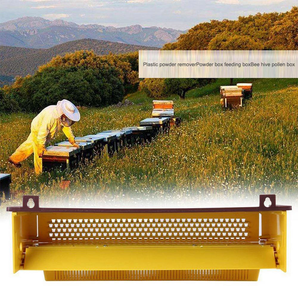 

Beekeeping Plastic Pollen Trap Yellow With Removable Ventilated Pollen Tray Pollen Collector Supplies Tools Trap Yellow With Rem