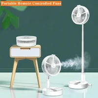 usb fan portable remote controlled fans cooling folding spray humidification lighting 7200mahbattery air conditioner appliances