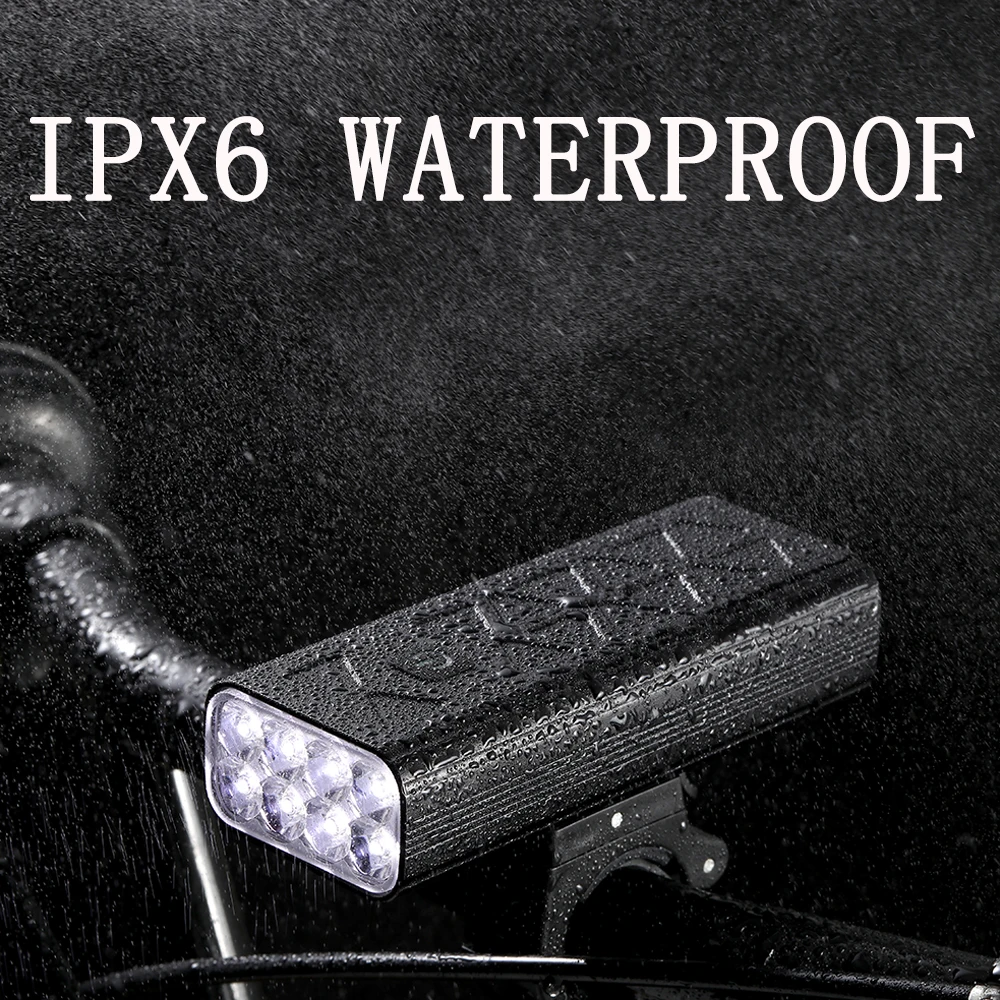 Светильник фонарь 10000-1200 мА/ч яркий светодиодный велосипедный с зарядкой от USB