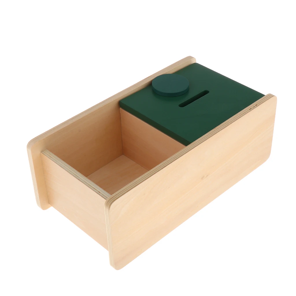 

Wood Montessori Discs Imbucare Box Sensory Toy for Toddlers 0-3 Years Gift