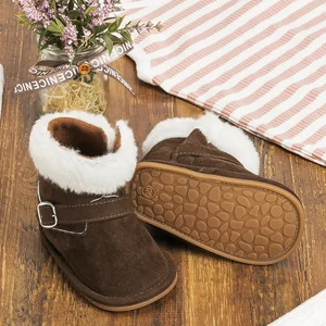 New Baby Booties Shoes Infant Boy Girl Shoes Multicolor Winter Snow Boots Anti-slip Soft Rubber Sole