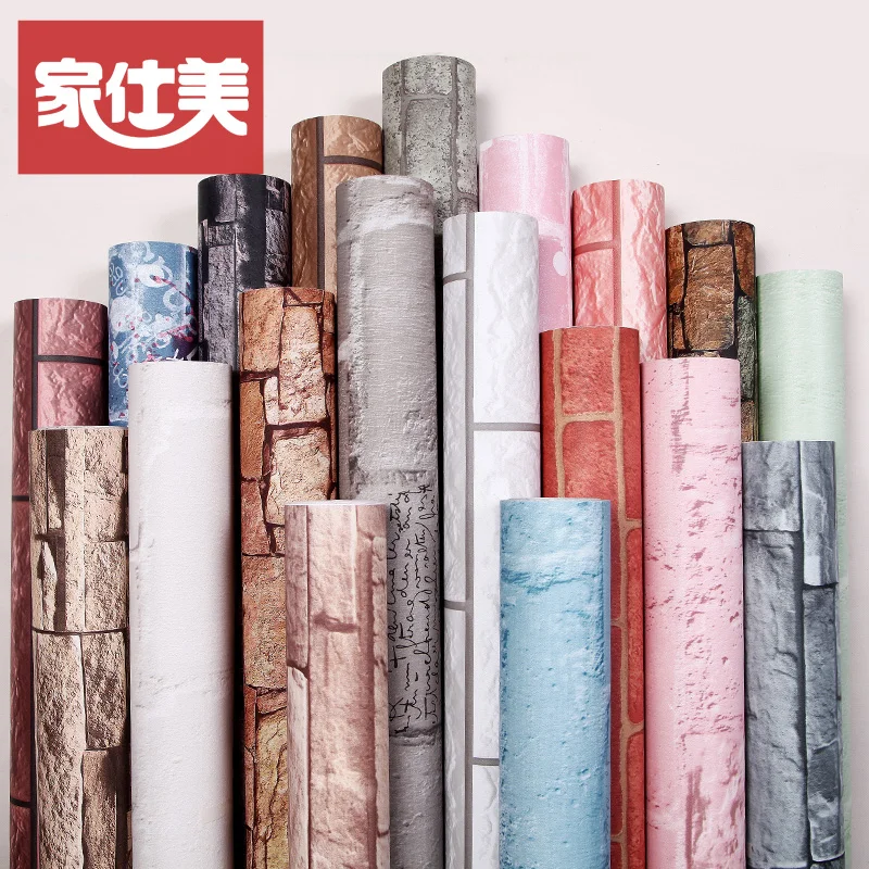 Толстая ретро бумага с имитацией красного кирпича водонепроницаемая и