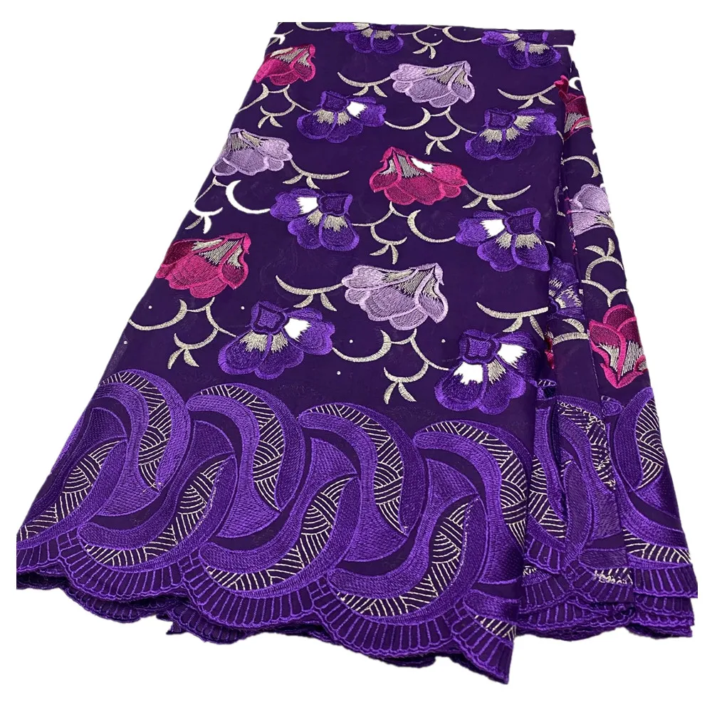 

Familiar African Chiffon Lace Fabric 2021 High Quality Guipure Cord Water Soluble Lace Nigerian Lace Fabrics For Wedding LY-383