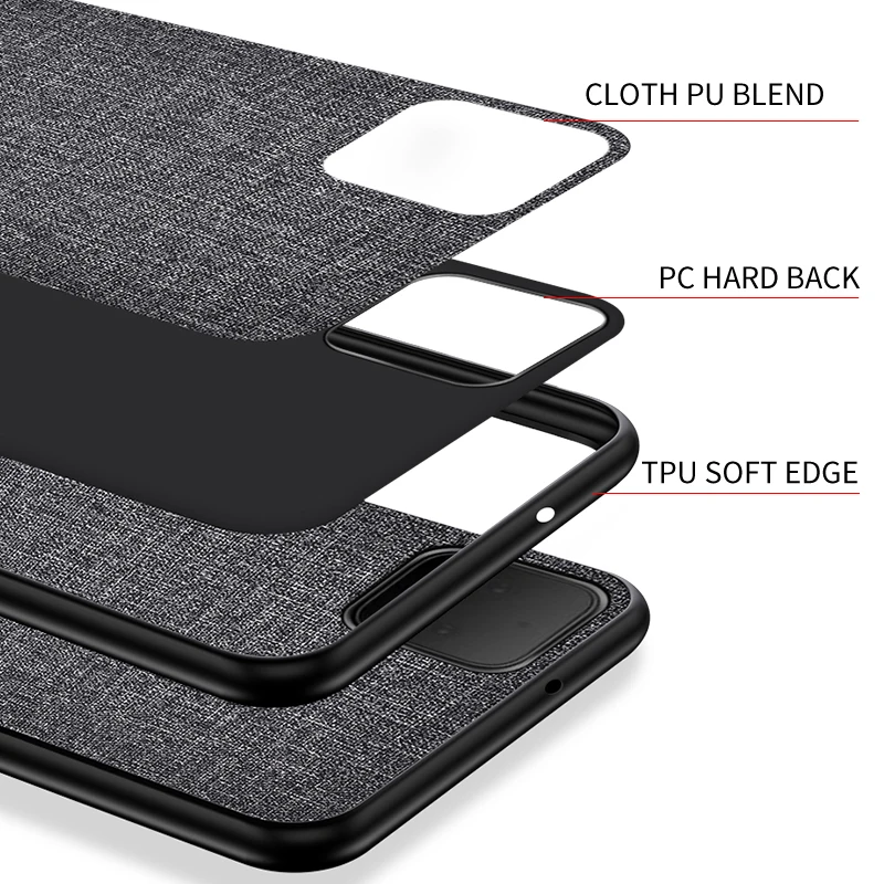 Чехол для Google pixel 4 XL тканевый жесткий чехол из поликарбоната с силиконовой рамкой