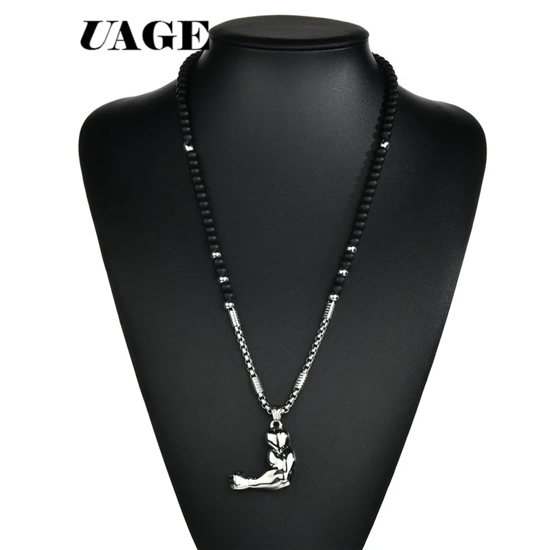 UAGE серебро цвет титана Нержавеющая сталь мышцы Спорт Тренажерный Зал подвеска