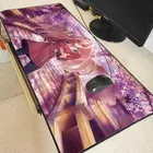 Большой игровой коврик для мыши XGZ Anime Darling In The FranXX, коврик для мыши с застежкой по краю для ноутбука, компьютера, коврик для клавиатуры, Настольный коврик для Dota