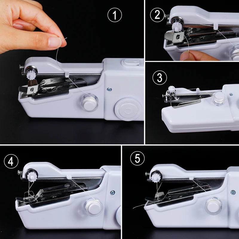 Портативная мини электрическая ручная швейная машина быстрая беспроводная для