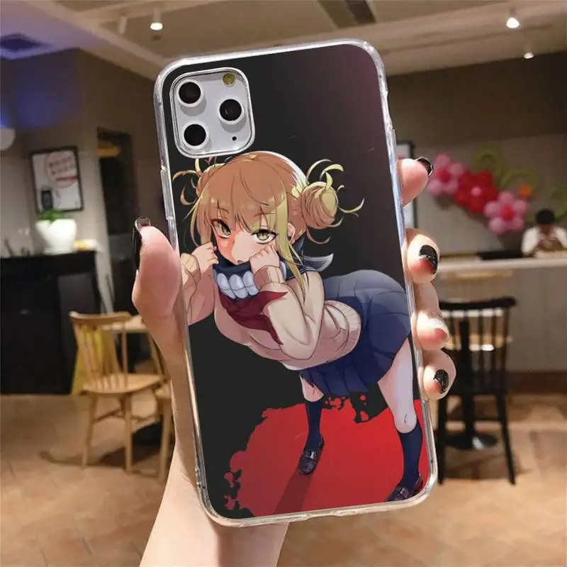 

Himiko Toga Boku No Hero Academia Phone Case Transparent for iPhone 6 7 8 11 12 s mini pro X XS XR MAX Plus cover funda shell