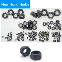 black carbon steel hex nylon insert lock nut self locking nylock nutsert locknut m2 m2 5 m3 m4 m5 m6 m8 m10 m12 assortment kit