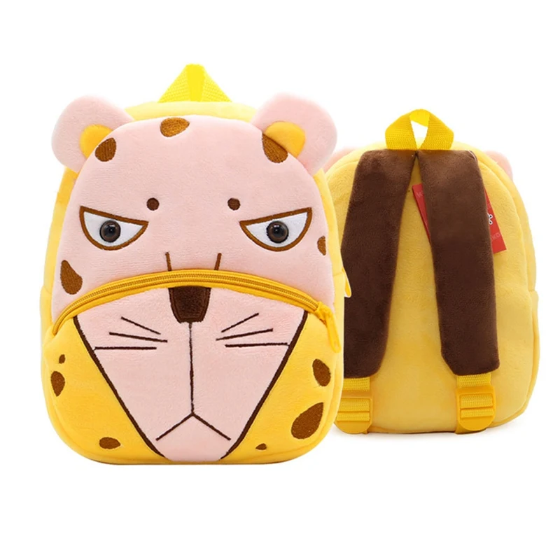 Leopard Местный запас детские животные Детский сад Школьный рюкзак сумка рюкзак мультфильм Дети Девочки Мальчики Мягкие дошкольные сумки подарки - Цвет: Leopard