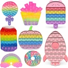 Силиконовый пузырьковый пончик для детей, расслабляющая Игрушка антистресс, игрушка для аутизма, подарок на Рождество