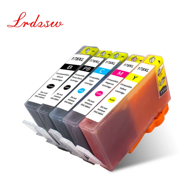 5PK совместимый чернильный картридж для HP 178 принтера 178XL Photosmart 5510 5515 6510 7510 B109a B109n