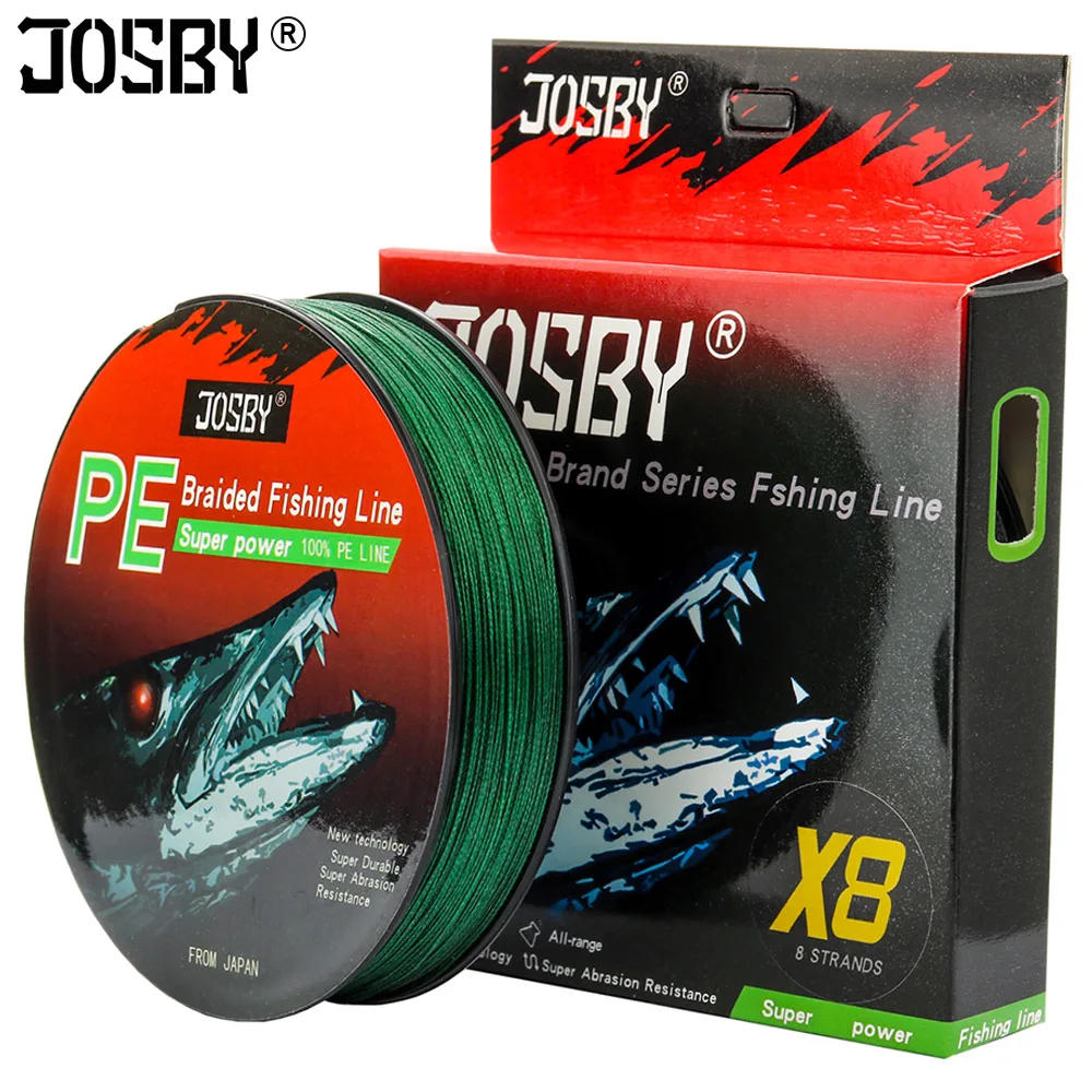 Плетеная рыболовная леска JOSBY Pesca 8 нитей для ловли карпа многоцветная нахлыстом