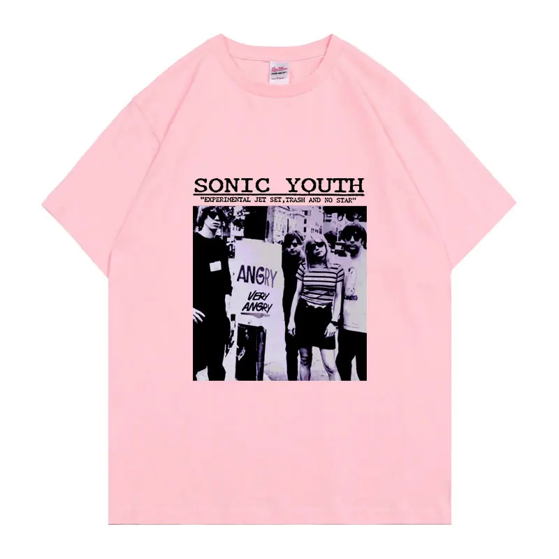

Fashion Street Sonic Youth Print Tshirt Guitar Graphics T Shirts Men Women Oversized T-shirt Hip Hop Tee Summer Super Cool Tops