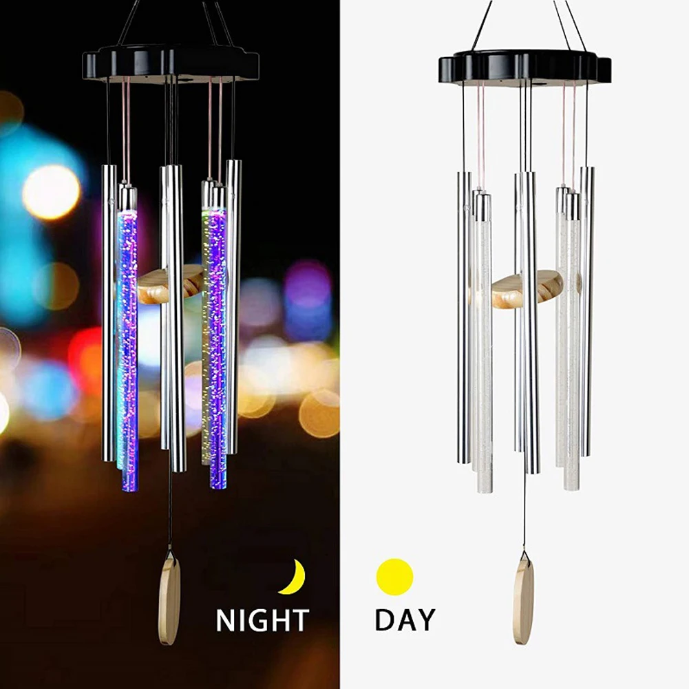 

LED Solar Wind Chimes Light Changeable Color Wind Chime Lamp Outdoor Windchime Solar Light For Garden Backyard Decor Gift