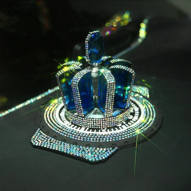 Алмазные Стразы с короной Противоскользящие коврики для Мобильный телефон GPS
