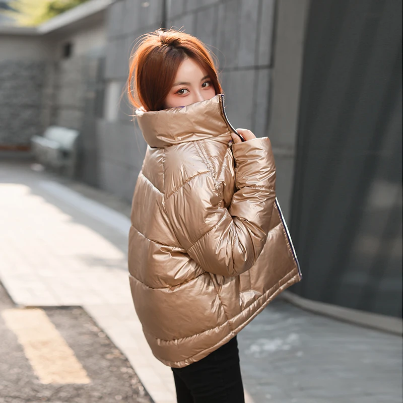 Пуховая Хлопковая женская одежда 2020 Корейская оверсайз хлопковая зимняя