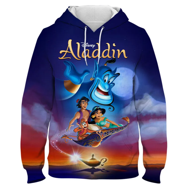 Толстовка Aladdin Мужская/Женская с длинным рукавом Модный пуловер оверсайз для