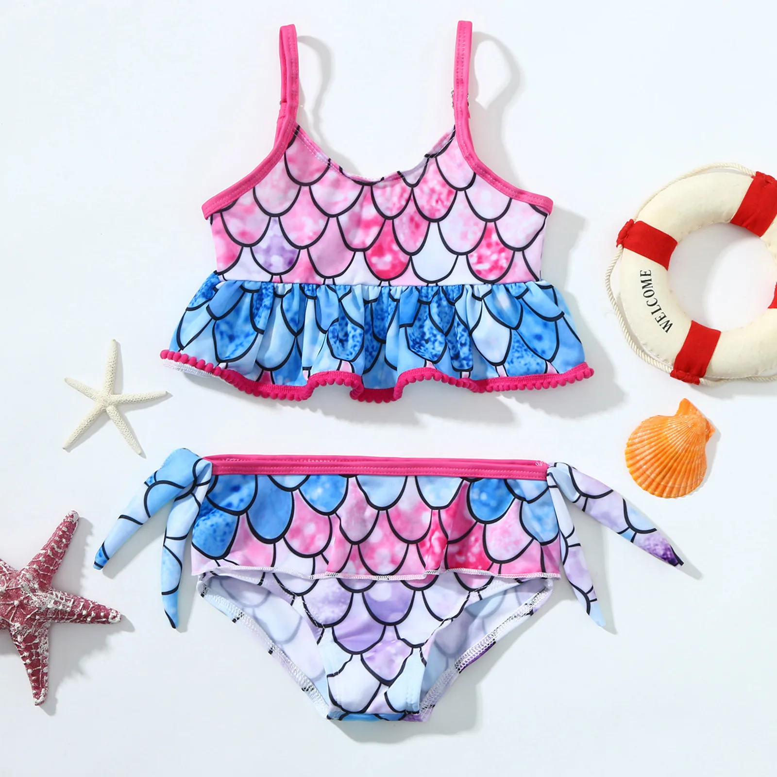 Летний купальник-бикини для девочек с принтом | Детская одежда и обувь