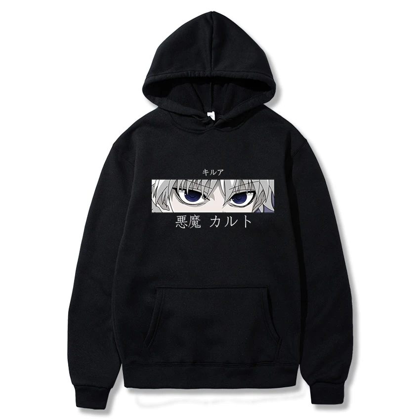 Толстовка с капюшоном в стиле аниме Hunter X Killua Zoldyck Devil Eye манга толстовки мужской
