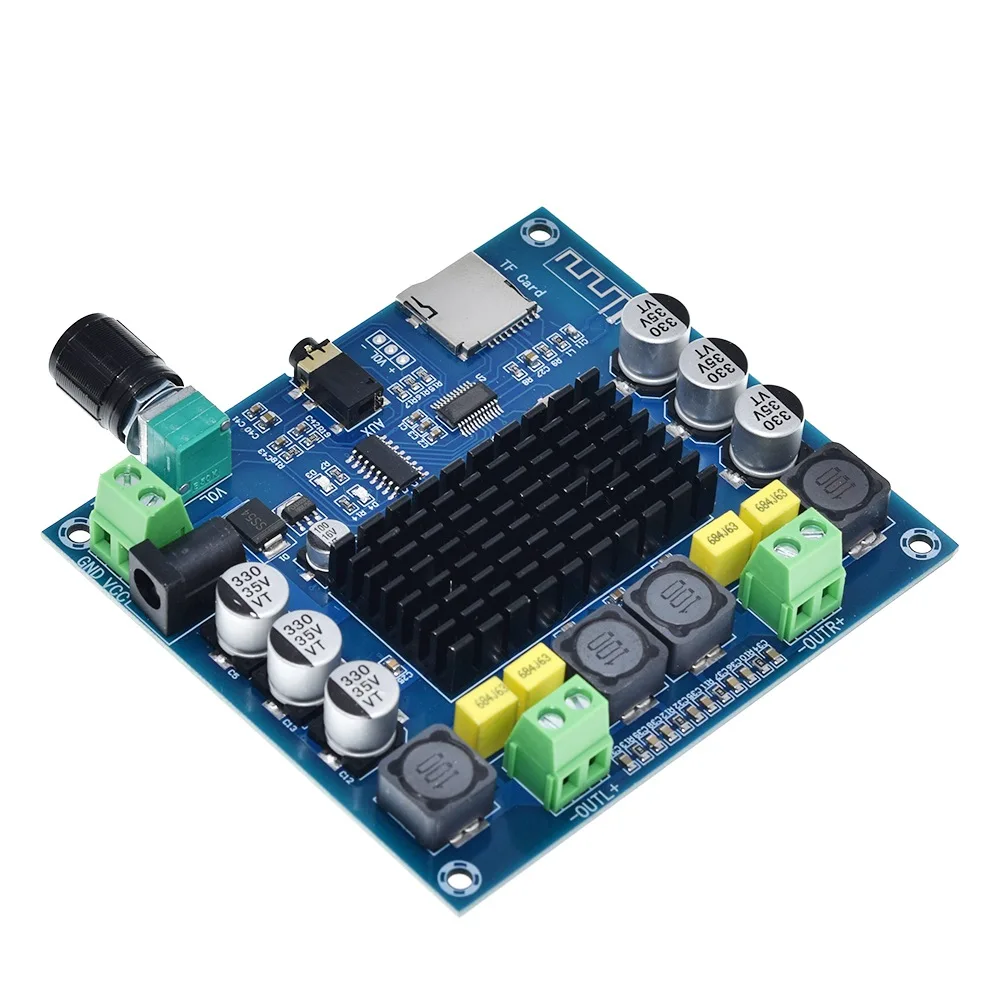 XH-A314 Bluetooth 5,0 TPA3116 50 Вт+ 50 Вт Цифровой усилитель мощности плата стерео аудио усилитель модуль Поддержка TF карты AUX домашний кинотеатр