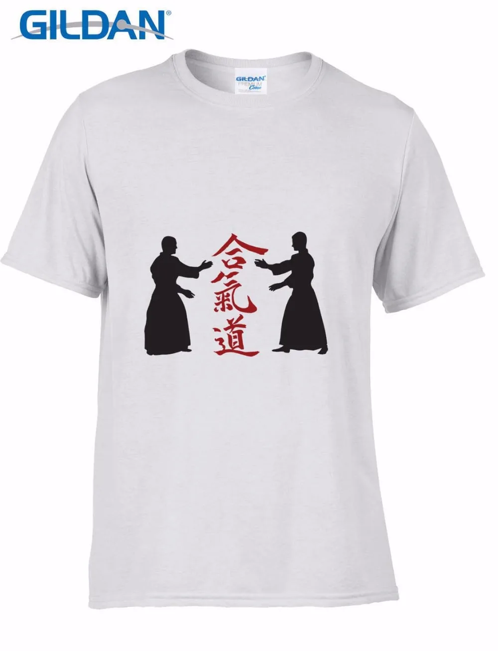

New Brand 100% Cotton Hot Sale T-Shirt Men Short Sleeve Funny Aikido Karate Printed Image Slim Fit Tee Shirts Digital Printing