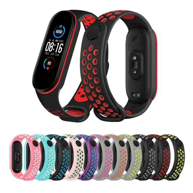 

Ремешок силиконовый для Mi Band 5, сменный спортивный браслет для смарт-часов Xiaomi Mi Band 5