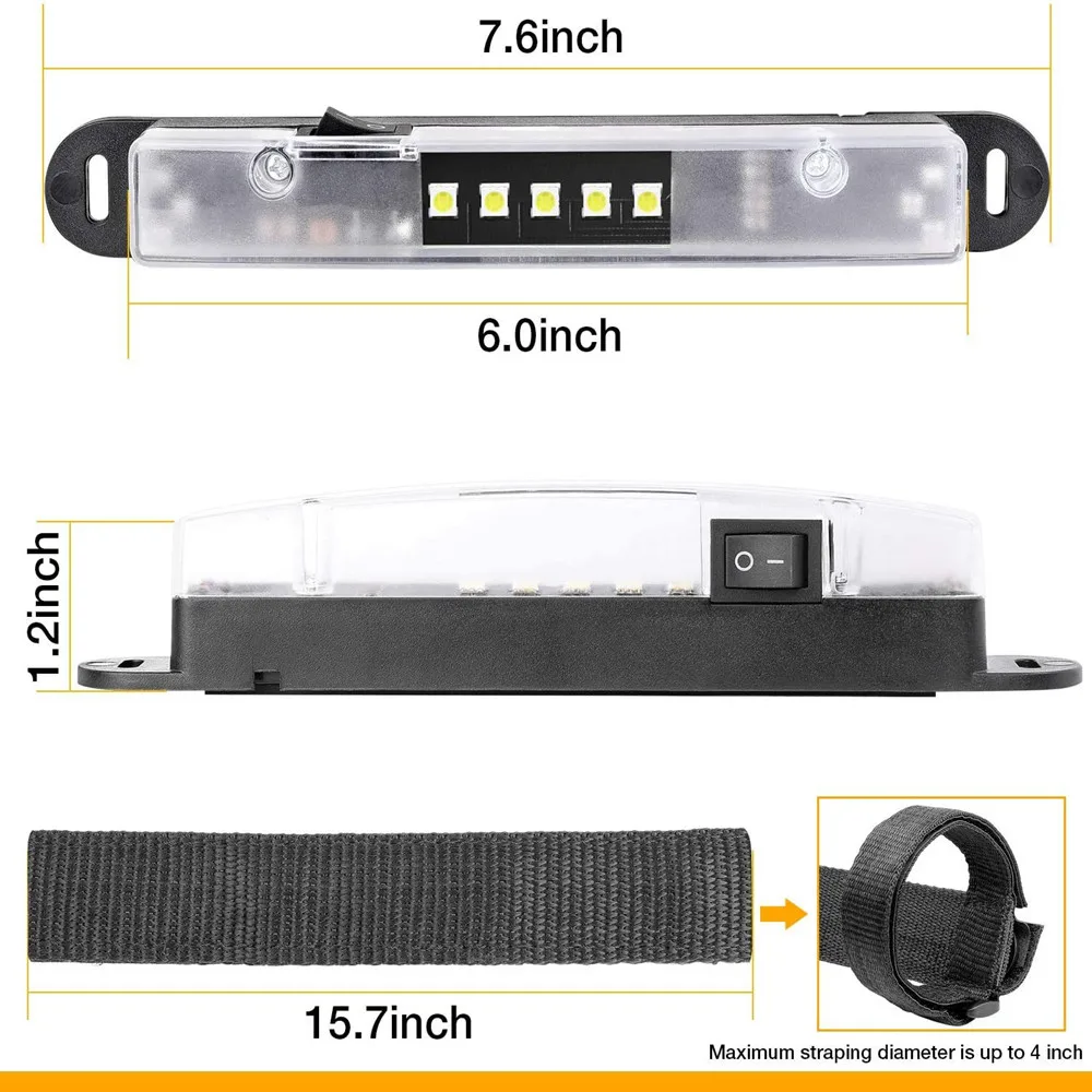 Универсальный внутренний светодиодный светильник UTV в рулоне люстра для салона