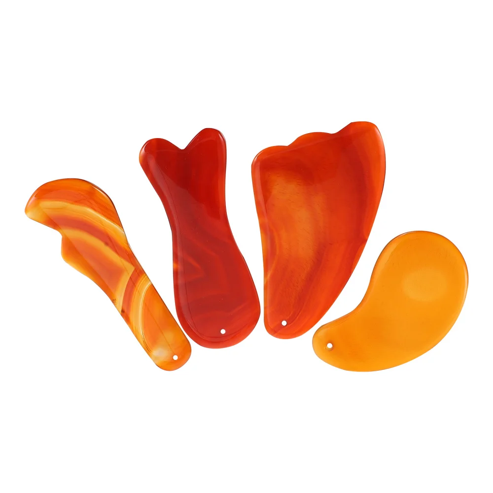 

1 Set 4Pcs Compact Agate Scraping Tablets Instruments Scraping Plates