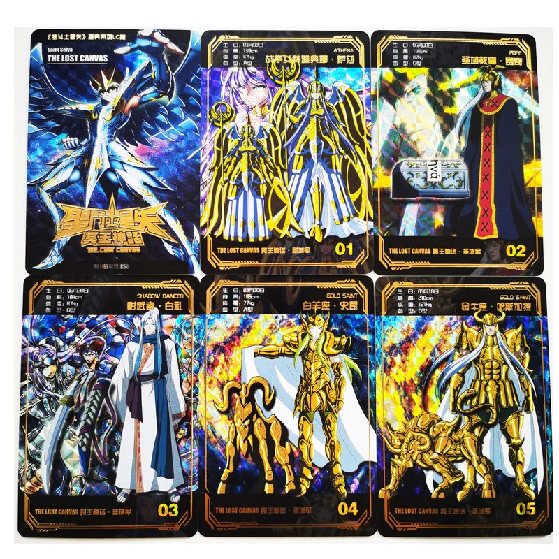 

55 шт./компл. серия Saint Seiya Holy Code, акробатические армейские игрушки LC, хобби, коллекционные игры, аниме коллекционные открытки