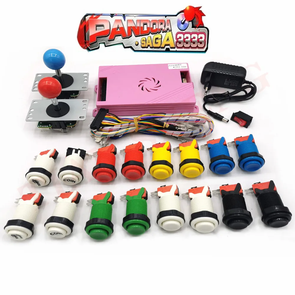 2 плеер 3333 в 1 Pandora Saga коробка комплект SANWA аркадный джойстик с американским happ