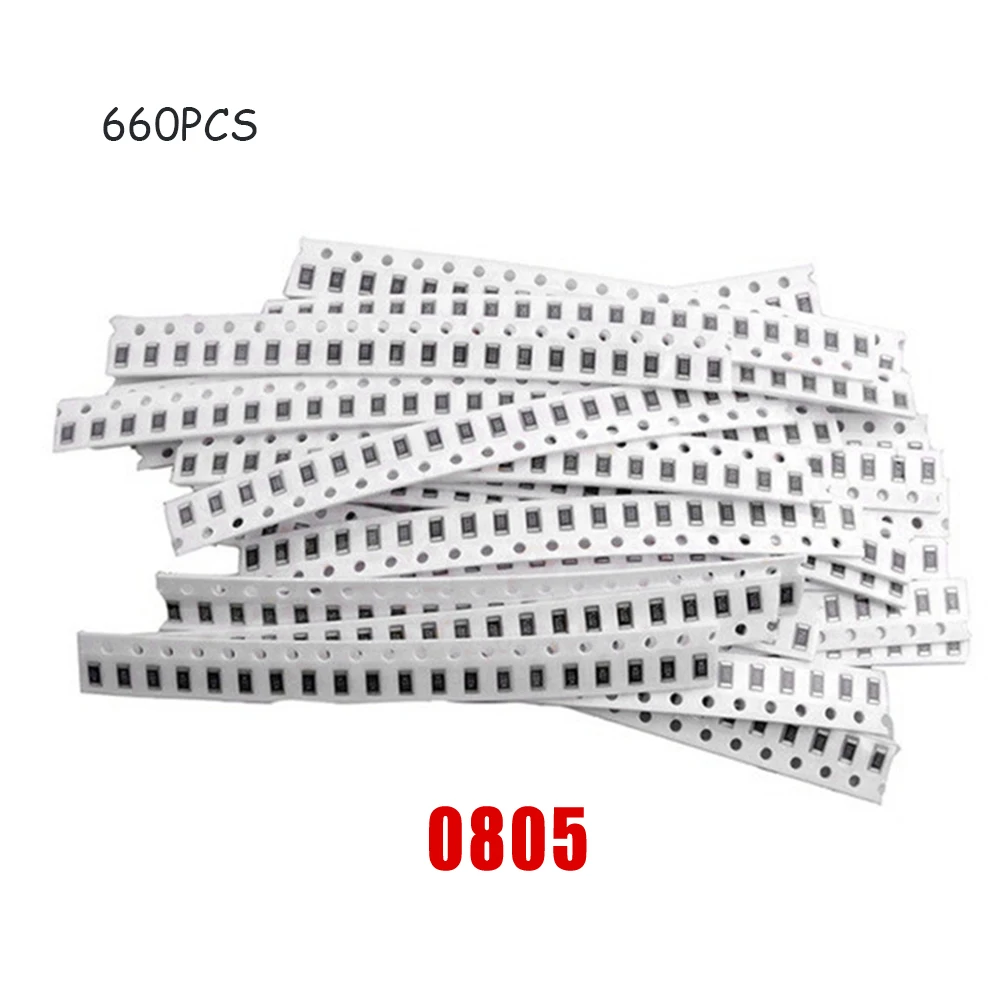 660 шт. 33 значения 1206 0805 0603 SMD Резистор Комплект 1ohm 1M Ом 1% комплект образцов A/D|Детали