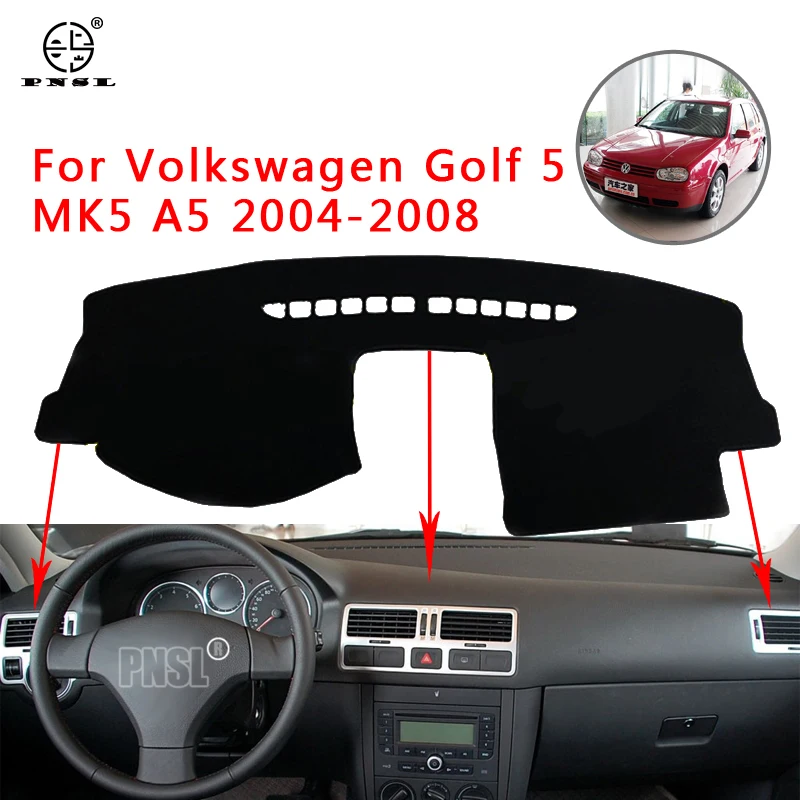 PNSL коврик для приборной панели автомобиля Volkswagen Golf 5 MK5 A5 2004-2008 защита от солнца