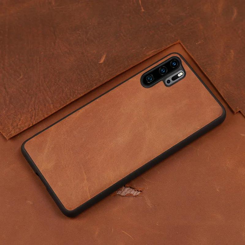 Coffee Чехол для телефона из воловьей кожи для huawei P20 P30 lite mate 10 20 Pro Y9 P smart чехол Crazy Horse для Honor 8X9 10 20 lite чехол - Цвет: Coffee