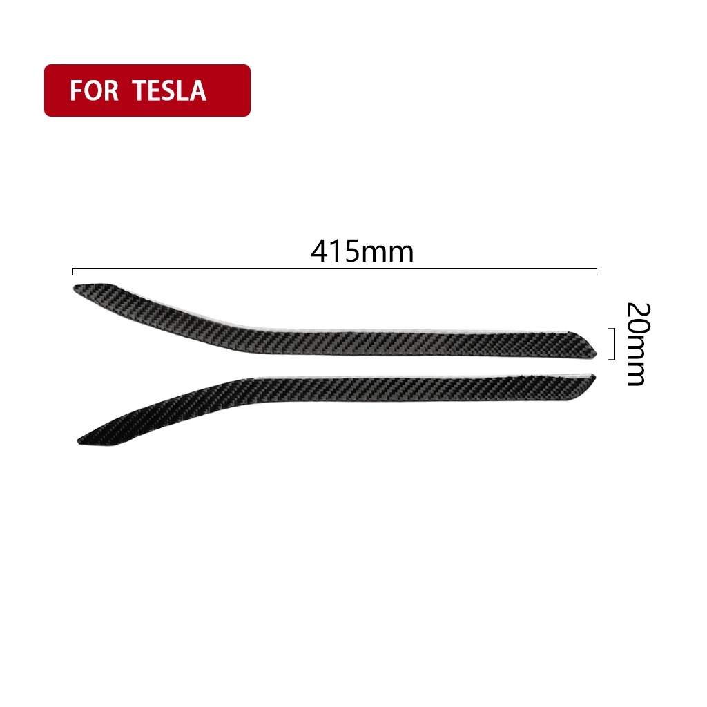 

2pcs/Set Car Tail Fog Light Cover Trim for Tesla Model X Auto Real Carbon Fiber Protective Decors Stickers External Accessories