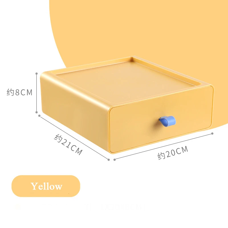 

Plastic Desktop Drawer Office Storage Box Rectangle Stationery Container Cosmetic Makeup Storage Organizer Mini Jewelry Case 1Pc